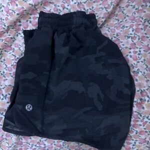 Black camo Lululemon shorts